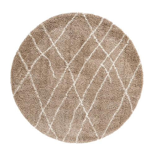 Hadorn Tapis shaggy 100x100 Marron Lachen Fence