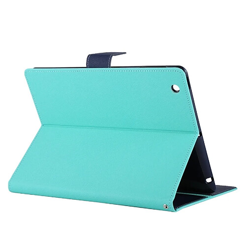 Wewoo Smart Cover vert menthe pour iPad 4/3/2 Housse en cuir avec support et fentespour cartes porte-monnaie