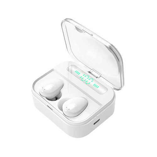 LUUCOZK 1 lotCasque sans fil étanche ABS pour le sport compatible Bluetooth - Blanc