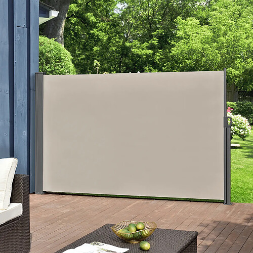 Brise-Vue pour Balcon Terrasse Jardin Store Latéral Pare-Soleil Protection Intempéries UV Vie Privée Acier Polyester 160 x 300 cm Sable [pro.tec]