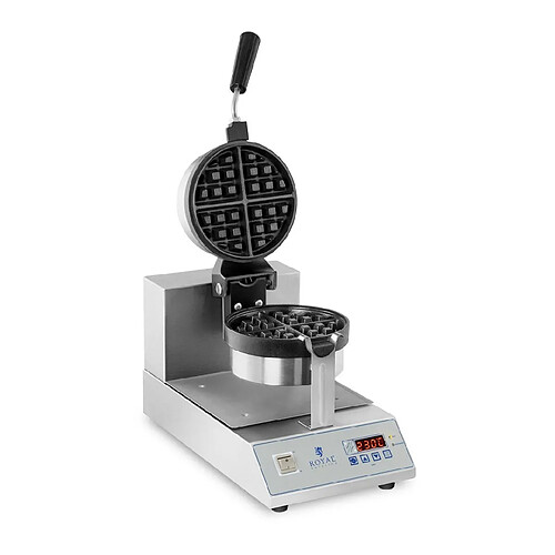 Helloshop26 Gaufrier LED rotatif 1300 watts acier inoxydable et fonte d'acier 14_0001839