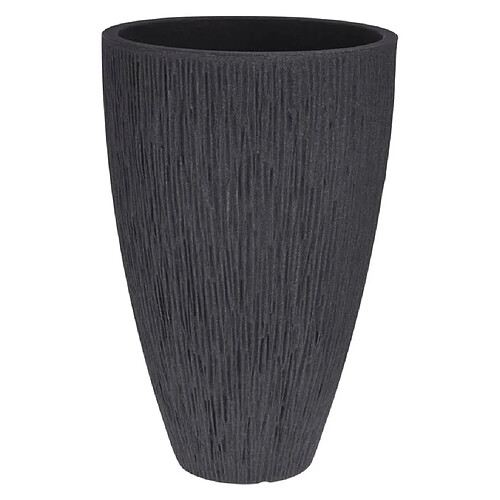 ProGarden Pot à fleurs nervuré lave 60 cm Anthracite