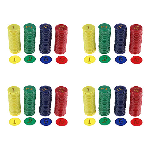 jetons de poker rouge jaune vert bleu classique