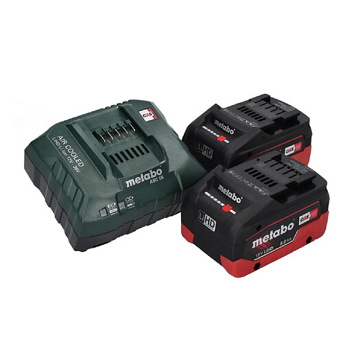 Metabo BS 18 LTX BL I Perceuse-visseuse sans fil 18 V 130 Nm + 2x Batteries 8,0 Ah + Chargeur + metaBOX