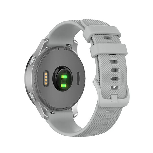 Wewoo Bracelet pour montre connectée de remplacement Smartwatch en silicone Garmintaille 22 mm universel gris