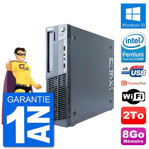 PC Lenovo M91p SFF Intel G630 RAM 8Go Disque Dur 2To Windows 10 Wifi · Occasion