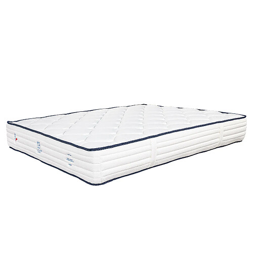 LUXURY LITERIE Matelas 160x200 cm, Patriote, 27cm, Ressorts Ensachés, mémoire de forme, indépendance du couchage, face été/hiver