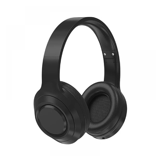 General Casque Bluetooth sur l'oreille 65h de lecture et 6 modes de musique Eq Casque sans fil avec microphone, casque Hifi stéréo pliable léger, bureau à domicile.(noir)