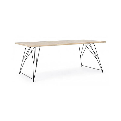 Webmarketpoint Table design industriel en bois DISTRICT 200x90x h76 cm