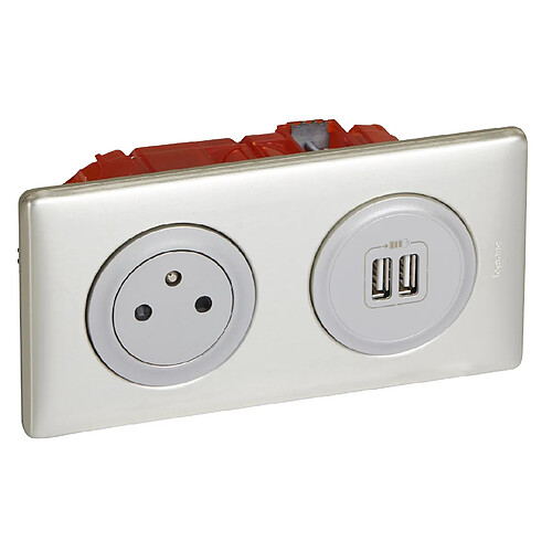 Legrand Kit Dble Usb+2P+T Tit Enc Celi