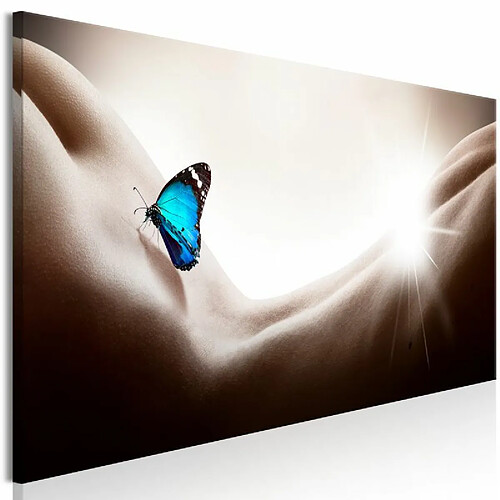 Paris Prix Tableau Imprimé Woman & Butterfly Narrow 45 x 135 cm