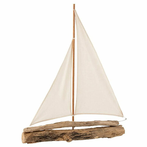 Paris Prix Statuette Déco Voilier Bois Flotté 77cm Naturel