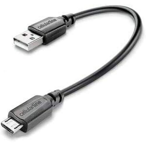 Cellular Line Cellularline USBDATACTRMICROUSB câble USB 0,15 m USB 2.0 USB A Micro-USB B Noir