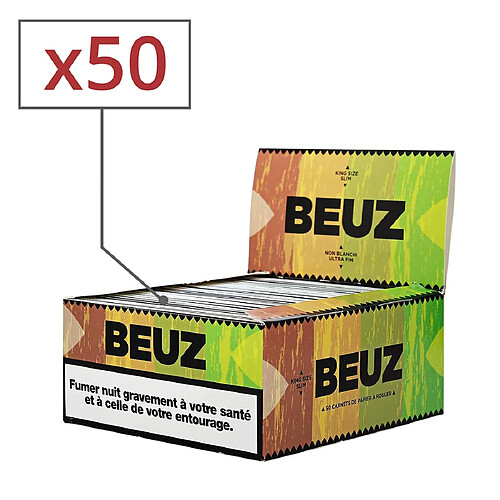 Feuilles slim Beuz brown par 50