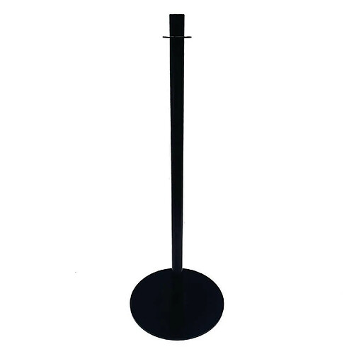 Poteau d'Accueil en Acier Noir Tête Plate - Hauteur 95 cm - Bolero