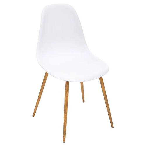 Atmosphera, Createur D'Interieur Chaise Imitation Chêne Taho Blanc - Atmosphera