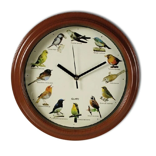 Totalcadeau Horloge murale à oiseaux musicale melodie