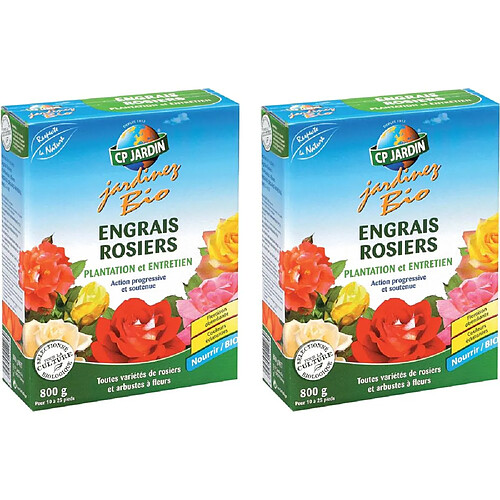 Cp Jardin Engrais organique pour rosiers 800 gr (Lot de 2).