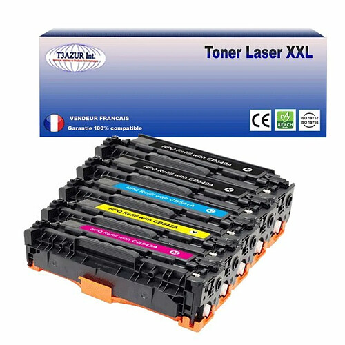 T3AZUR - Lot de 5 Toners compatibles avec Canon 716/731 pour Canon MF-8050CN, MF-8080CW, MF-8230Cn, MF-8280Cw (Noir+Couleur)