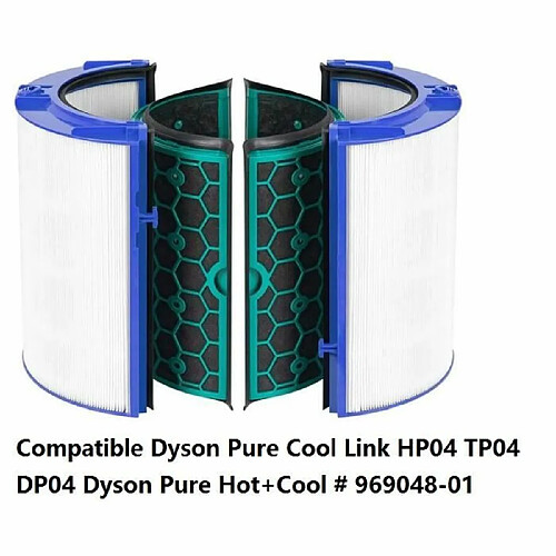 Remplacement Charbon actif et Filtre HEPA échange pour Dyson Pure Cool Link HP04 TP04 DP04 Dyson Pure Hot+Cool 969048-01-QUMOX