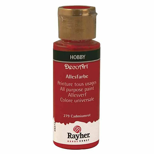 Rayher Peinture acrylique tous usages mat 59 ml - Rouge