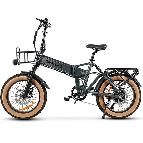 SAMEBIKE XWLX09-II Vélo électrique - moteur 1000W batterie 48V15AH autonomie 65KM frein à disque hydraulique - Gris