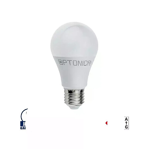 Optonica Ampoule LED E27 A60 10W équivalent à 70W - Blanc Chaud 2700K