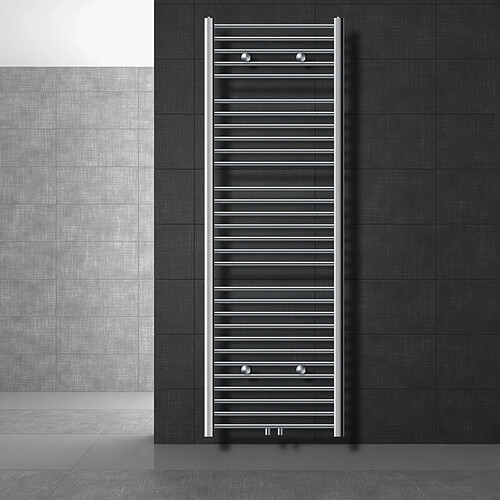 LuxeBath Radiateur sèche-serviette salle de bain acier chrome connexion central 60x180 cm