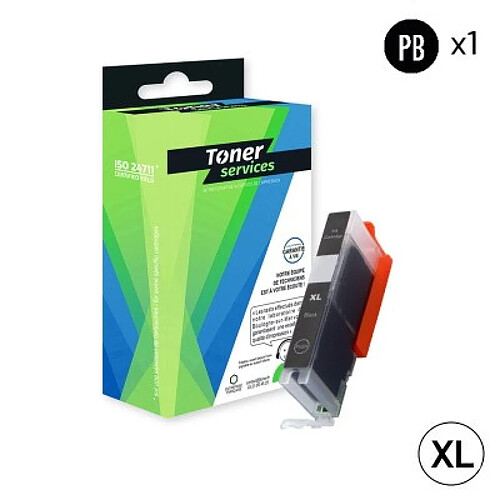 TONER SERVICES Compatible Canon CLI551XL Cartouche Noire photo 6443B001 (C551XLB)