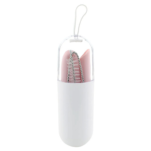 Pliage réutilisable de paille de silicone pliable réutilisant la paille potable rose Bendy_A