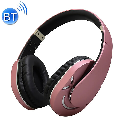 Wewoo Casque sans fil BTH-878 Ecouteurs son stéréo Bluetooth pliable V4.1 rose