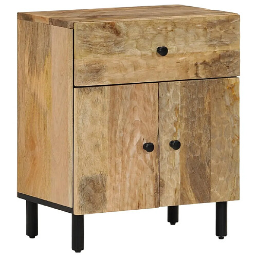 Maison Chic Table de chevet, Table de Nuit, Meuble de Rangement 50x33x60 cm bois de manguier massif