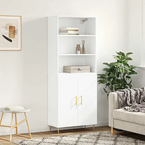 Maison Chic Buffet,Meuble de Rangement,commode pour salon,Cuisine Blanc 69,5x34x180 cm Bois d'ingénierie -MN60812