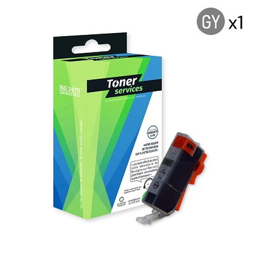 TONER SERVICES Compatible Canon CLI526GY - Cartouche d'Encre Grise haute capacité