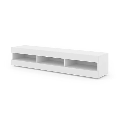 BIM FURNITURE Meuble TV MANTA universel 160 cm à suspendre ou à poser Blanc mat