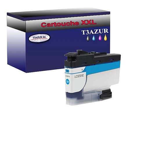 T3Azur Cartouche compatible Brother DCP-J1100DW, MFC-J1300DW, LC3233XL – Cyan