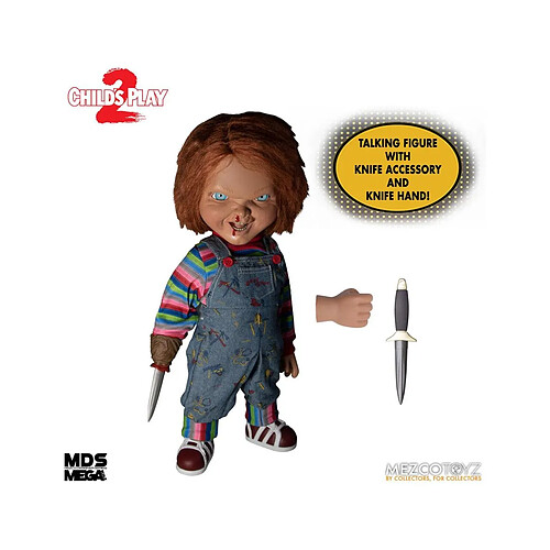 Mezco Jeu d'enfant 2 - Poupée parlante Designer Series Menacing Chucky 38 cm