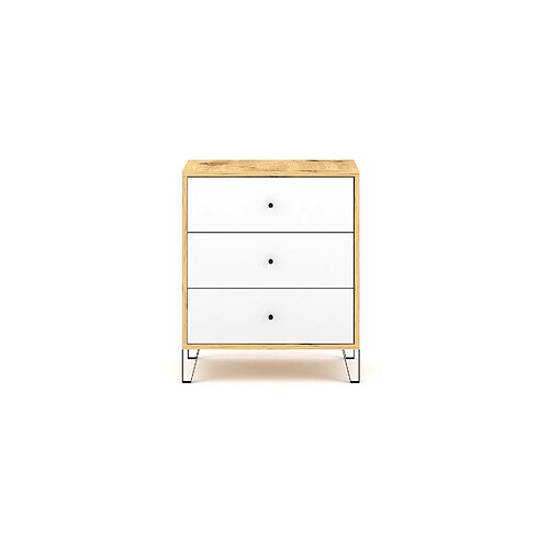 Vivaldi Commode/Armoire BILBAO BL03 Chene Artisan/Blanc Mat