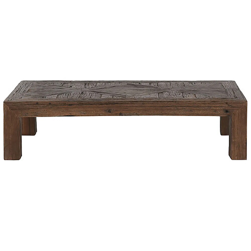 Pegane Table basse, table de salon en bois recyclé coloris marron - longueur 120 x profondeur 60 x Hauteur 30 cm