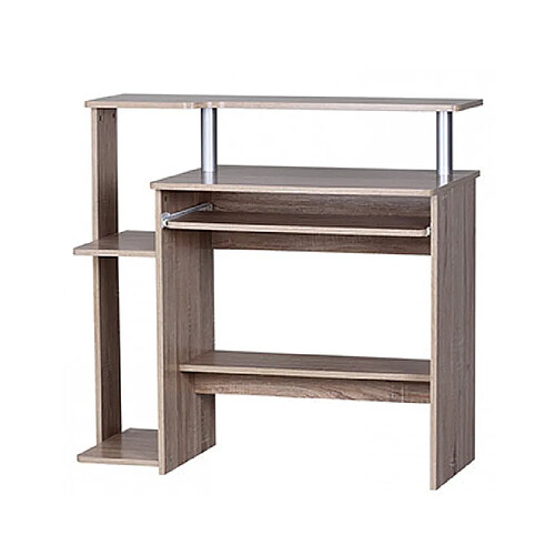 Mes Bureau informatique avec rangements 94x49x91 cm naturel