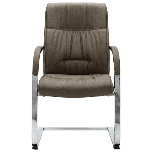 Maison Chic Chaise Gaming | Chaise de bureau Ergonomique Fauteuil cantilever Taupe Tissu -GKD65897