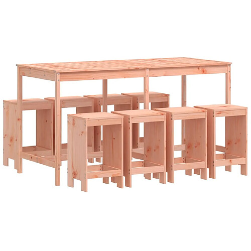 Maison Chic Table de bar et chaises d'extérieur 9 pcs,Ensemble de bar de jardin pour relax bois massif douglas -GKD218259