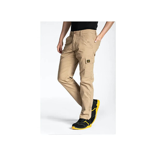 Pantalon de travail RICA LEWIS - Homme - Taille 48 - Multi poches - Coupe charpentier - Stretch - Beige - CARP