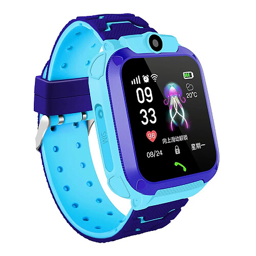 Yonis Montre Connectée Enfant IP67 Écran Couleur 1.44 Pouces SOS Positionnement LBS