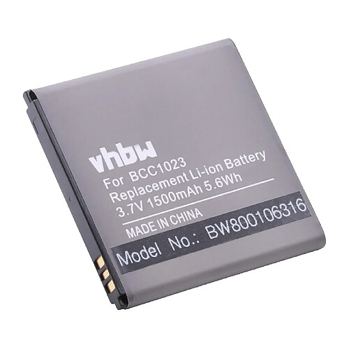 vhbw Batterie remplacement pour Huawei BCC1023, HB5N1, HB5N1H pour téléphone portable (1500mAh, 3,7V, Li-ion)