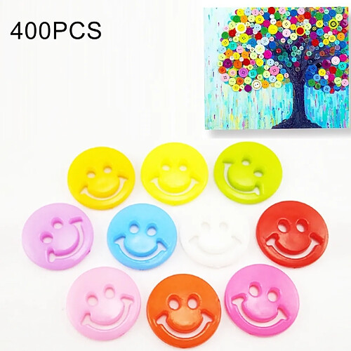 Wewoo Sticker 400 PCS Sourire Visage Résine Enfants Boutons de Chandail Coudre en vrac, Couleur Aléatoire, Diamètre: 12.5mm