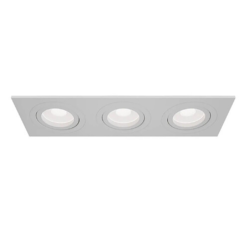 MAYTONI Spot encastré triple carré blanc, 3 lumières, GU10