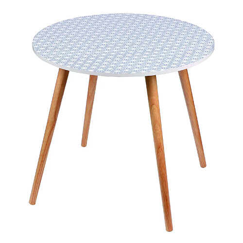 Urban Living Table d'appoint scandinave Fjord - Diam. 48 cm - Blanc