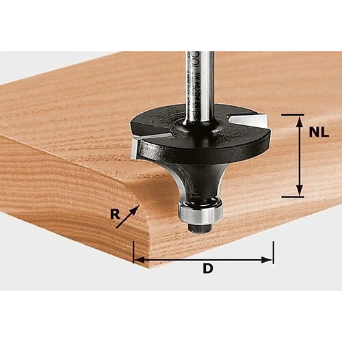 Fraises à moulurer HW avec queue de 12 mm FESTOOL HW S12 D63/32/R25 - 491107