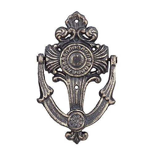 Relaxdays antique Heurtoir de porte, EN FONTE, à motif, pour porte avant, H x L x P: 18x 10x 4cm, Bronze